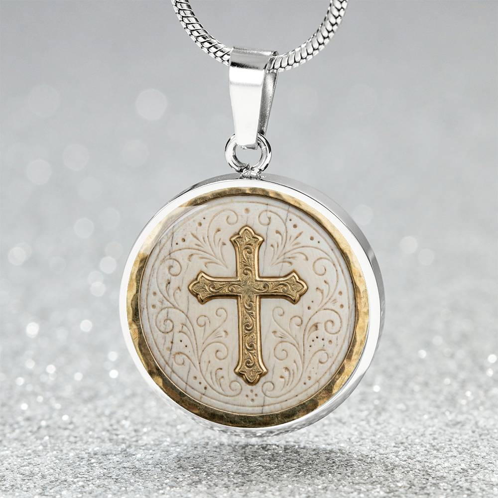 Ornate Cross Necklace or Keychain, Catholic Necklace for Women, Christian Jewelry Gift, Elegant Religious Pendant Gift