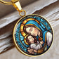 Personalized Virgin Mary & Baby Jesus Necklace