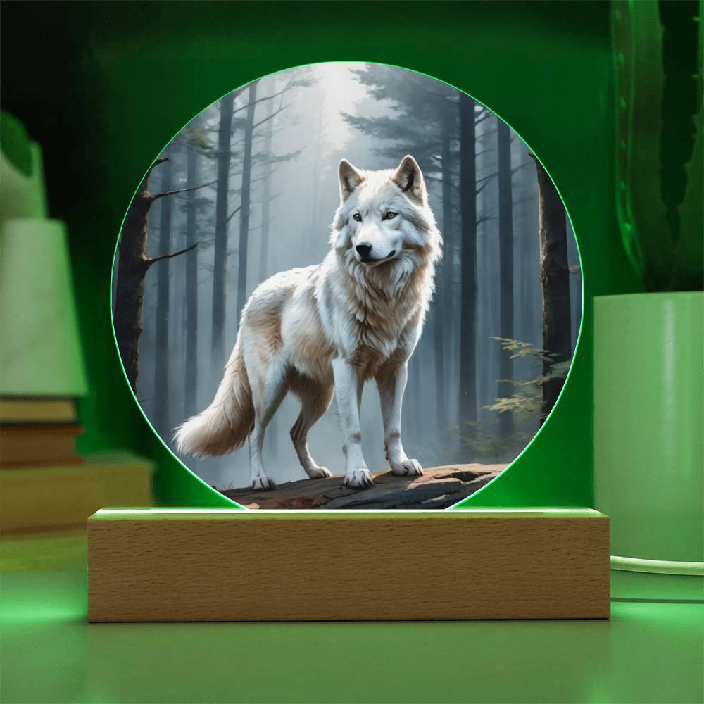 White Wolf Wilderness Plaque and Ornament