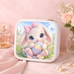 Cute Bunny Necklace or Keychain, Easter Bunny Jewelry, Pastel Rabbit Pendant for Teen Girl, Easter Basket Stuffer Gift