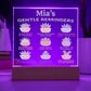 Gentle Reminders Acrylic Plaque, Mental Health Art, Self Love Reminders, Self compassion, Daily Motivation, Therapist Decor, Inspirational