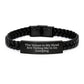 Funny Camping Gifts for Friends from Men - Interlaced Leather Bracelet with Quote 'The Voices In My Head Are Telling Me To Go Camping' - Unique Graduation Present - Image 1