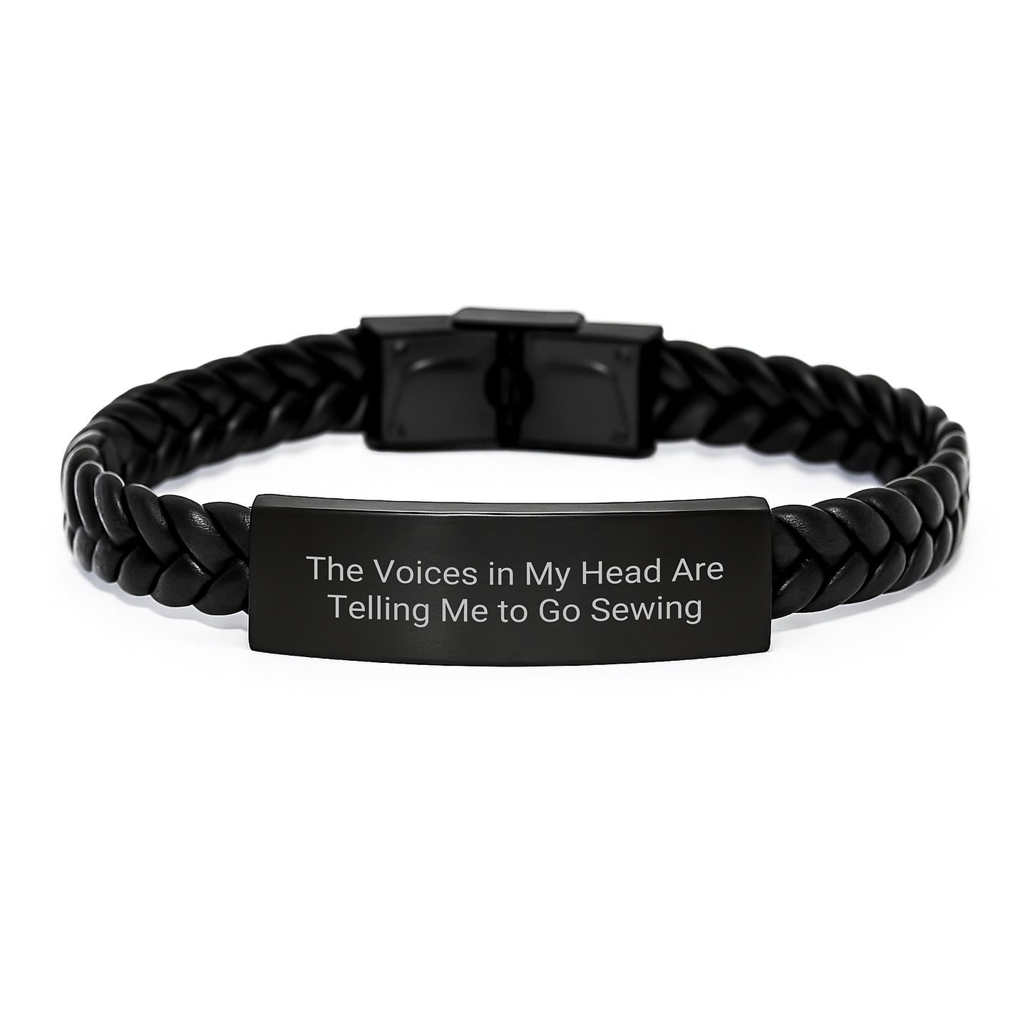 Funny Sewing Quotes Interlaced Leather Bracelet, Gifts from Family for Sewing Lovers, Christmas Unique Gifts for Friends and Coworkers - Image 1