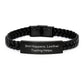 Funny Leather Tooling Gifts for Men, Women, Friends, Coworkers - Interlaced Leather Bracelet, Graduation Unique Gifts from Men, Women, Family - Image 1
