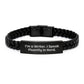 Writer's Delight, Funny Quote Interlaced Leather Bracelet, Gifts from Friends for Birthday, I'm A Writer. I Speak Fluently In genius. - Image 1
