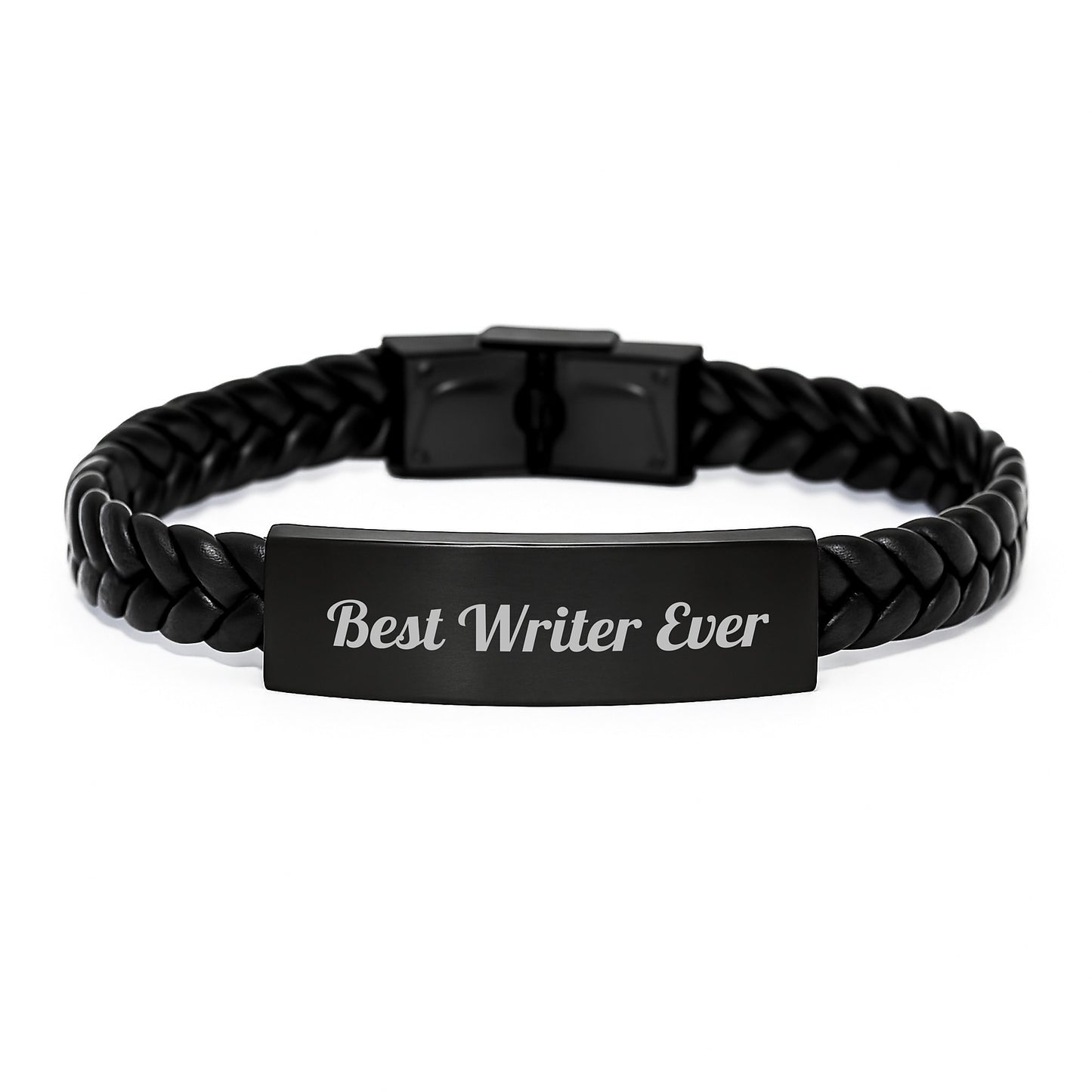Funny Best Writer Ever Interlaced Leather Bracelet Gifts for Writer, Men, or Women, Graduation Unique Presents from Family, Friends, or Coworkers - Image 1