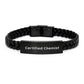 Certified Chemist Gift Ideas, Funny Quote Interlaced Leather Bracelet, Birthday Unique Gifts for Chemist, Gifts from Family - Image 1