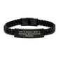 German Shorthaired Pointer Dog Lovers Gifts from Family - Interlaced Leather Bracelet with Stainless Steel Quote 'Life Is Better With A German Shorthaired Pointer' - Image 1