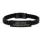 Best Effin' Comedian Ever Gifts from Friends to Comedian Men - Funny Interlaced Leather Bracelet for Christmas Unique Presents - Image 1