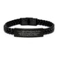 Funny Maintenance Worker Gifts: Interlaced Leather Bracelet for Men, Unique Graduation Present from Friends, Coworkers, or Family, 'I'm A Tattooed Maintenance Worker...' - Image 1