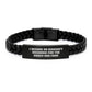 Aircraft Mechanic Inspired Interlaced Leather Braclet Gifts from Friends and Family for Graduation, 'I Became an Aircraft Mechanic for the Money and Fame' Quote - Image 1