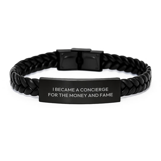 Concierge Gifts from Friends or Family - Inspirational Interlaced Leather Bracelet for Her or Him, A Gift to Remember Graduation Day - Image 1