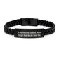 Funny Goddad Gifts for Men, Interlaced Leather Bracelet with 'To My Amazing Goddad, Never Forget How Much I Love You' Quote, Christmas Unique Presents from Family - Image 1