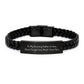 Personalized Interlaced Leather Bracelet Gifts for Father-in-law from Son, Funny Quote 'To My Amazing Father-in-law, Never Forget How Much I Love You.' - Christmas Unique Gifts - Image 1