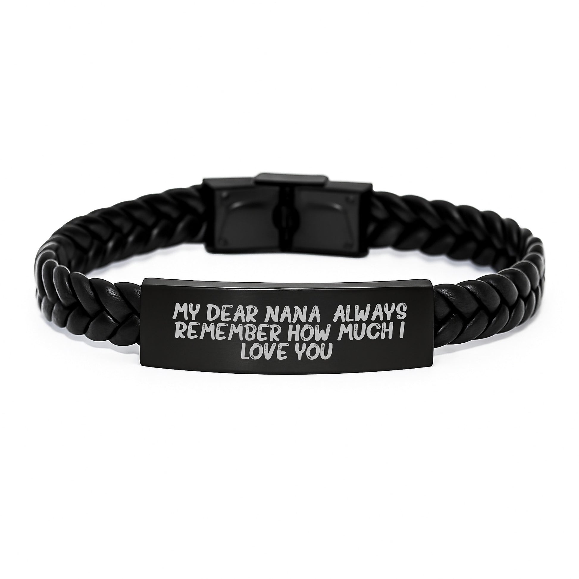 Funny Nana Gifts Interlaced Leather Bracelet, Gifts from Men to Nana, Gifts for Nana, Always Remember How Much I Love You Christmas Unique Gifts - Image 1