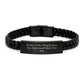 Funny Inspirational Law Enforcement Officer Gifts, Interlaced Leather Bracelet from Friend, Gifts for Men or Women Graduation, Be Nice To Me One Day Quote - Image 1