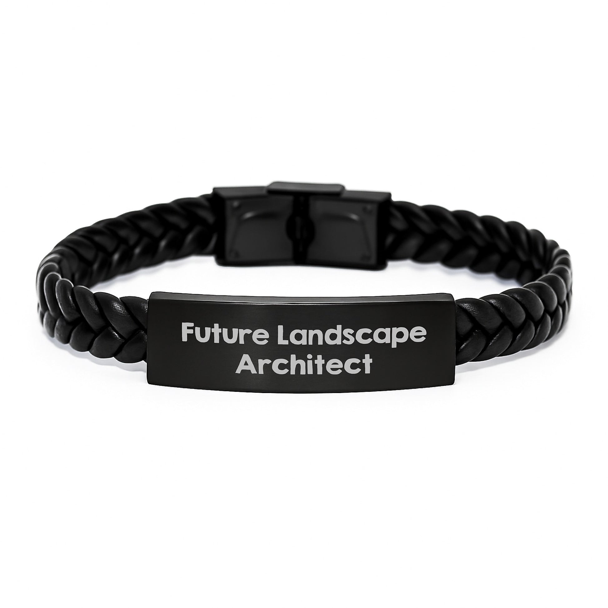 Funny Future Landscape Architect Quotes Interlaced Leather Bracelet, Gifts from Friends, Family Members for Christmas Unique Present - Image 1