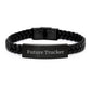 Funny Quote for Future Trucker Interlaced Leather Bracelet Christmas Unique Gifts from Men to Trucker Friends - Image 1