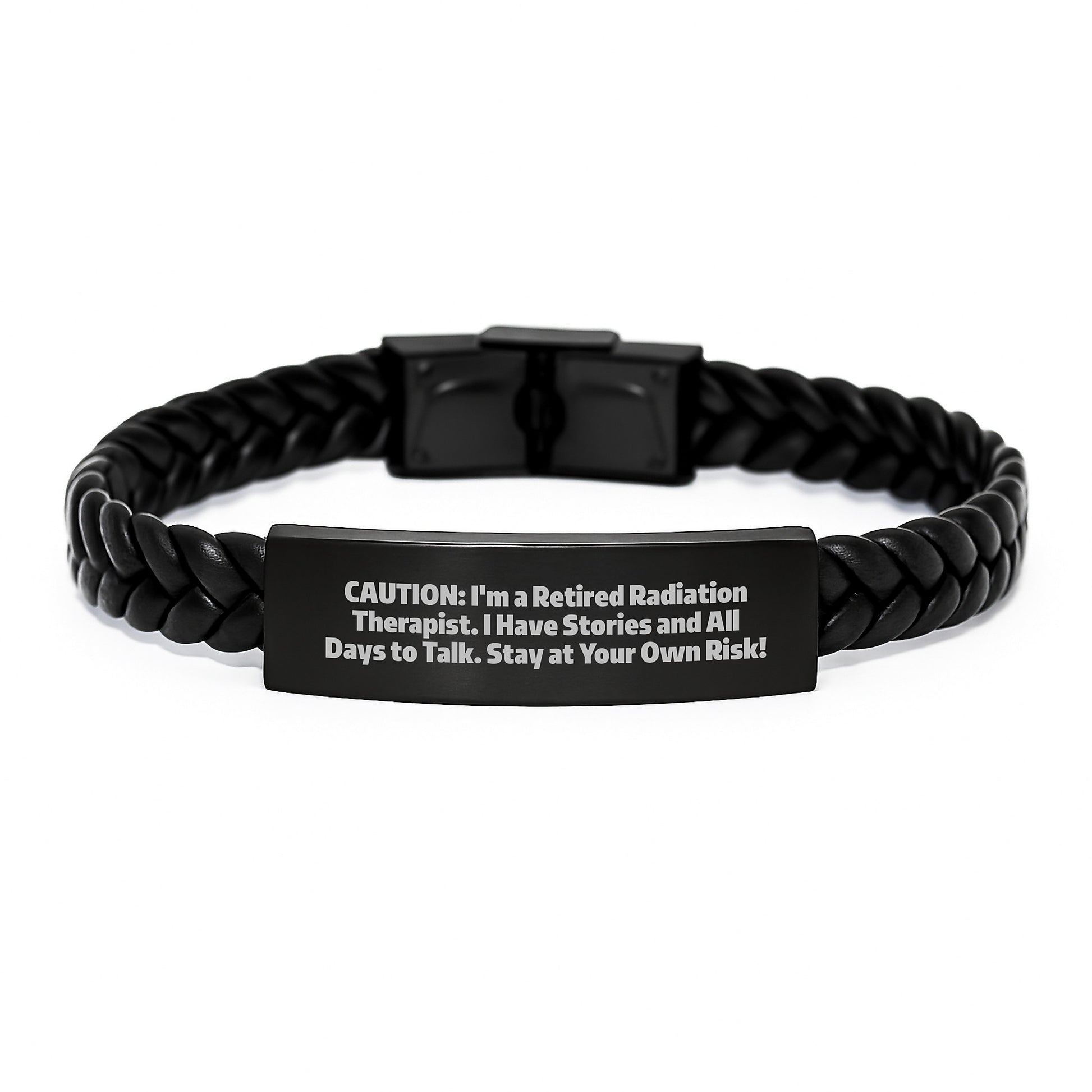 Funny Radiation Therapist Gifts from Friends - Interlaced Leather Bracelet for Men and Women, Birthday Unique Presents for Coworkers, Family, Men, Women, and Radiation Therapist - Image 1