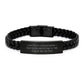 Funny Warden Interlaced Leather Bracelet, A Gift from Friends to Warden, Christmas Unique Presents for Men - Image 1