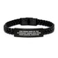 Funny Funeral Director Gifts for Women, 'God Found Some Of The Strongest Women And Made Them Funeral Director' Interlaced Leather Bracelet from Family, Christmas Unique Gifts - Image 1