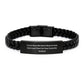 Funny Analyst Quote Gifts from Friends, Interlaced Leather Bracelet for Men & Women Graduation, Engraved Stainless Steel Jewelry for Coworkers & Family - Image 1