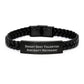Smart Sexy Talented Aircraft Mechanic Gifts - Interlaced Leather Birthday Jewelry, 'Smart Sexy Talented' Quote Engraved Stainless Steel, PU Leather, Gifts from Friends to Aircraft Mechanic - Image 1