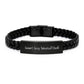 Smart Sexy Talented Clerk Interlaced Leather Birthday Unique Gifts, Engraved Stainless Steel, Gifts from Friends for Clerk, Unique Men's Accessories - Image 1