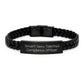Gifts from Family, Funny Quotes for Smart Sexy Talented Compliance Officers, Interlaced Leather Bracelet for Graduation - Image 1