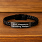 Welding Gifts for Men from Friends - Funny Interlaced Leather Bracelet with Stainless Steel for Graduation - Image 2