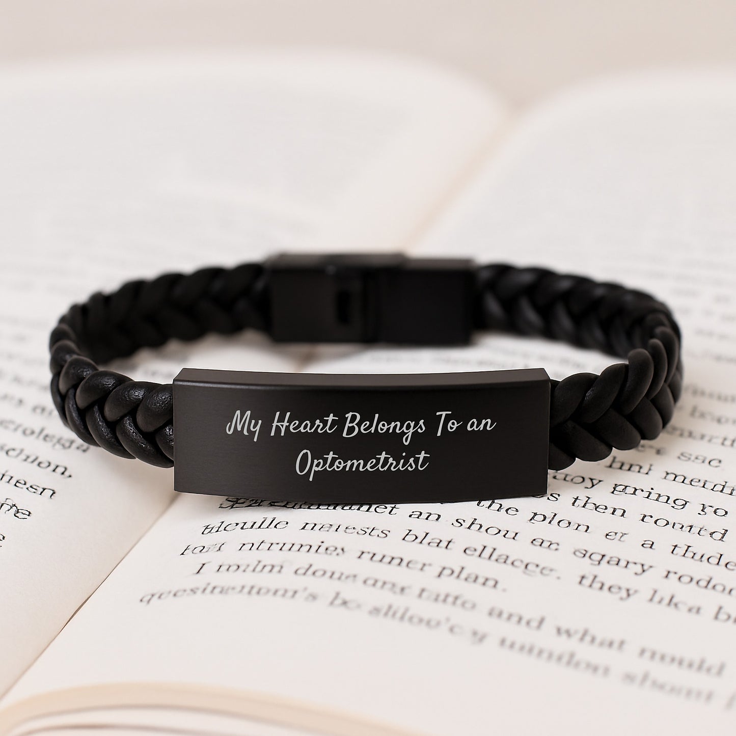 Funny Optometrist Quote Inspired Interlaced Leather Bracelet Gifts for Men, Women, Friends, and Family - Christmas Unique Presents from Loved Ones - Image 3