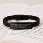 Funny Pharmacist Gifts from Friends, Unique Interlaced Leather Bracelet for Men, 'Retired Pharmacist. Figure It Out Yourself.' Quote, 7.87 inches Long, Graduation Unique Gifts for Pharmacist - Image 3
