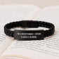 Funny Receptionist Gifts, I'm A Receptionist. I Speak Fluently In genius., Interlaced Leather Bracelet for Birthday - Gifts from Men, Women, Coworkers, Family - Gifts for Receptionist - Image 3