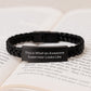 Funny Supervisor Gifts from Friends, This Is What An Awesome Supervisor Looks Like Interlaced Leather Bracelet for Men, Christmas Unique Gifts for Supervisor - Image 3