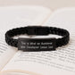 Funny Web Developer Gifts from Friends - Interlaced Leather Bracelet for Men, Web Developer Christmas Unique Gifts - Image 3