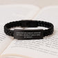 Law Enforcement Officer Gifts, Interlaced Leather Bracelet for Men, Funny Quote 'Law Enforcement Officer By Day, World's Best Dad By Night.', Graduation Unique Gifts from Family - Image 3