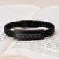Funny Dachshund Dog Gifts for Graduation - 'I Love My Dachshund. People, Not So Much.' Interlaced Leather Bracelet - Gifts from Friends and Family - Image 3