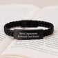Funny Japanese Bobtail Cat Dad Ever Interlaced Leather Graduation Gifts from Friends to Japanese Bobtail Cat Lovers - Image 3