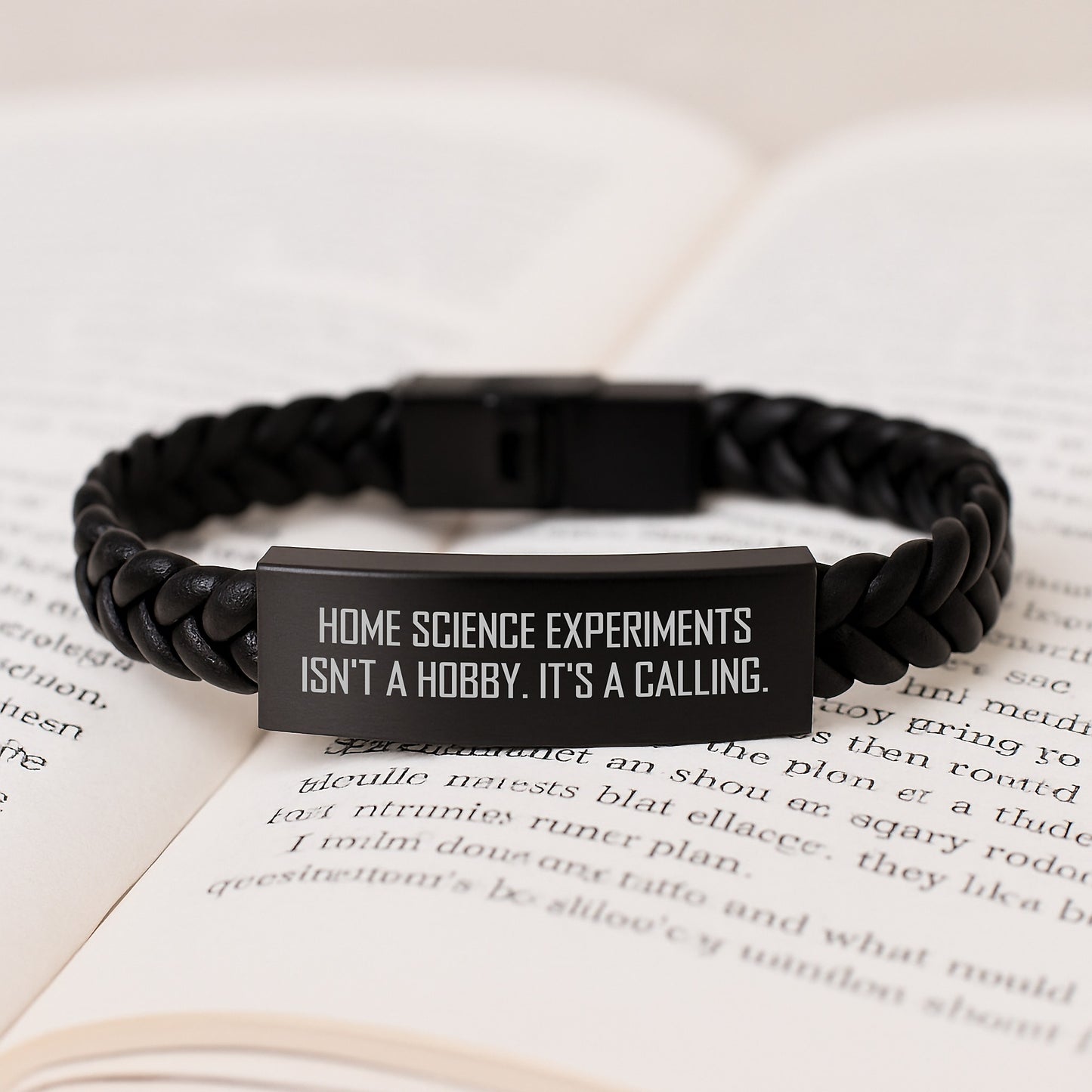 Home Science Experiments Gifts, Inspirational Quote, Interlaced Leather Bracelet for Men, Gifts from Friends, Birthday Unique Gifts for Home Science Experiments Enthusiasts - Image 3