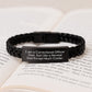 Funny Correctional Officer Gifts for Him - I Am A Correctional Officer Dad Unique Leather Cuff Bracelet Men Christmas Memorable Presents from Dad - Image 3