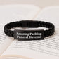 Funny Funeral Director Gifts for Men, Interlaced Leather Bracelet with Stainless Steel, Gifts from Friends - Amazing Funny Quote, Christmas Unique Accessories - Image 3