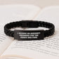 Aircraft Mechanic Inspired Interlaced Leather Braclet Gifts from Friends and Family for Graduation, 'I Became an Aircraft Mechanic for the Money and Fame' Quote - Image 3
