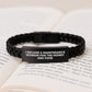 Maintenance Worker Gifts, Funny Inspirational Quote Interlaced Leather Bracelet Gifts from Men to Maintenance Worker, Unique Graduation Gifts - Image 3