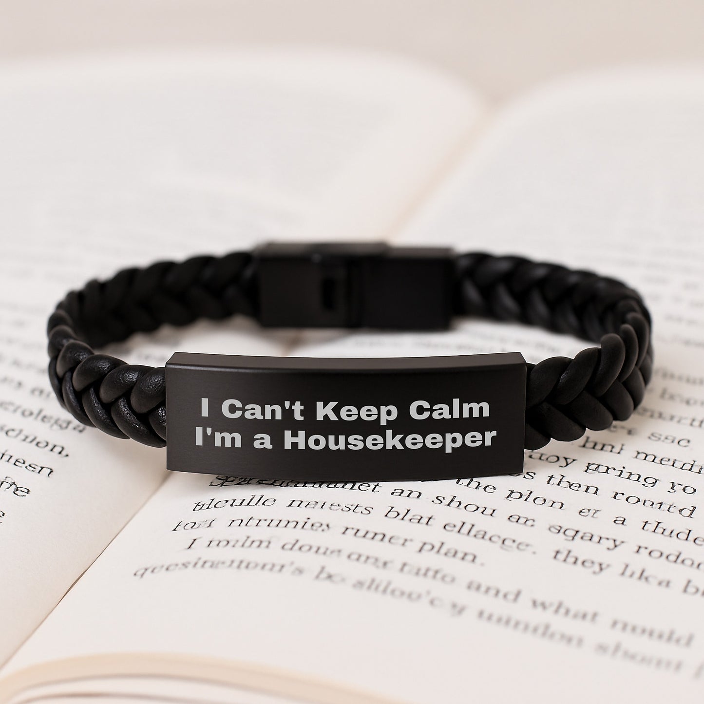 Funny Housekeeper Gifts, I'm A Housekeeper Interlaced Leather Bracelet, Christmas Unique Gifts from Family to Housekeeper - Image 3
