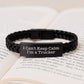 Funny Trucker Gifts for Men - 'I Can't Keep Calm I'm A Trucker' Interlaced Leather Bracelet with Stainless Steel and PU Leather, Gifts from Friends, Family, Coworkers, Perfect for Graduation - Image 3
