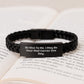 Funny Mail Carrier Gift Ideas, 'Be Nice To Me' Interlaced Leather Bracelet for Mail Carrier, Christmas Unique Gifts for Mail Carrier, Friends, Family, Gifts from Men, Gifts for Mail Carrier - Image 3