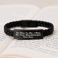 Funny Microbiologist Gifts for Men - Interlaced Leather Bracelet with Engraved Stainless Steel, Gifts from Friends to Family - Be Nice To Me I May Be Your Microbiologist One Day Christmas Unique - Image 3
