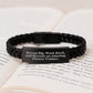 Inspiring Fitness Trainer Gifts from Friends - Interlaced Leather Bracelet for Graduation - Image 3