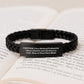Podiatrist Gifts, Stay at Your Own Risk! Interlaced Leather Bracelet for Graduation, Funny Quote, Gifts from Friends, Gifts for Podiatrist - Image 3