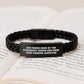 Funny Funeral Director Gifts for Women, 'God Found Some Of The Strongest Women And Made Them Funeral Director' Interlaced Leather Bracelet from Family, Christmas Unique Gifts - Image 3